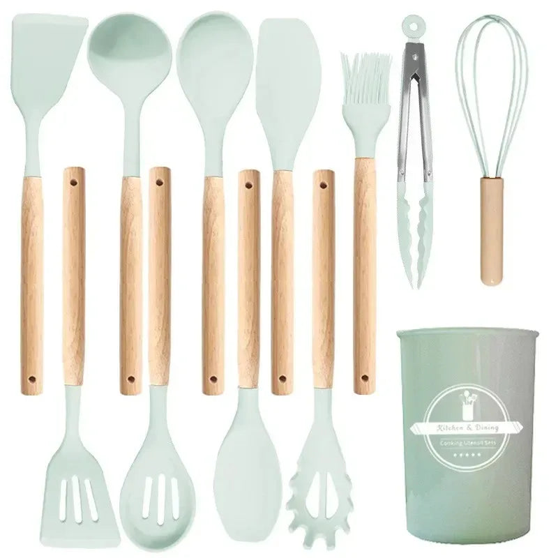 12-Piece Heat Resistant Silicone Kitchen Utensil Set