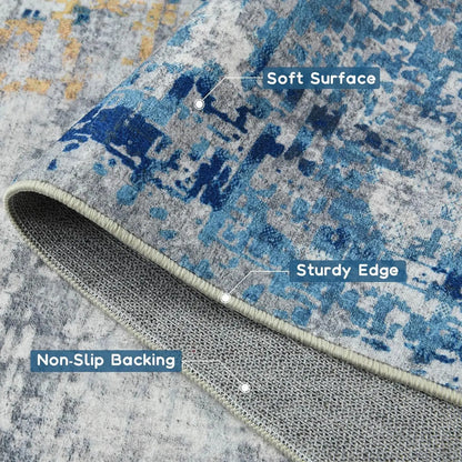 Modern Abstract Boho Area Rug for Living Rooms