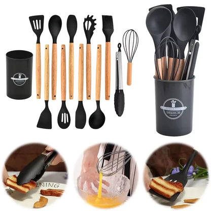 12-Piece Heat Resistant Silicone Kitchen Utensil Set