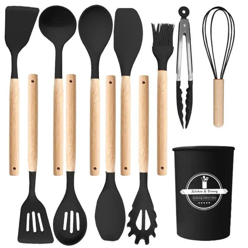 12-Piece Heat Resistant Silicone Kitchen Utensil Set