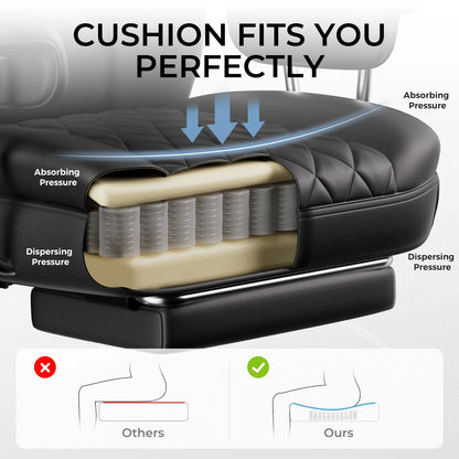 Big Tall Gaming Chair Ergonomic Office Footrest