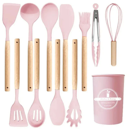 12-Piece Heat Resistant Silicone Kitchen Utensil Set