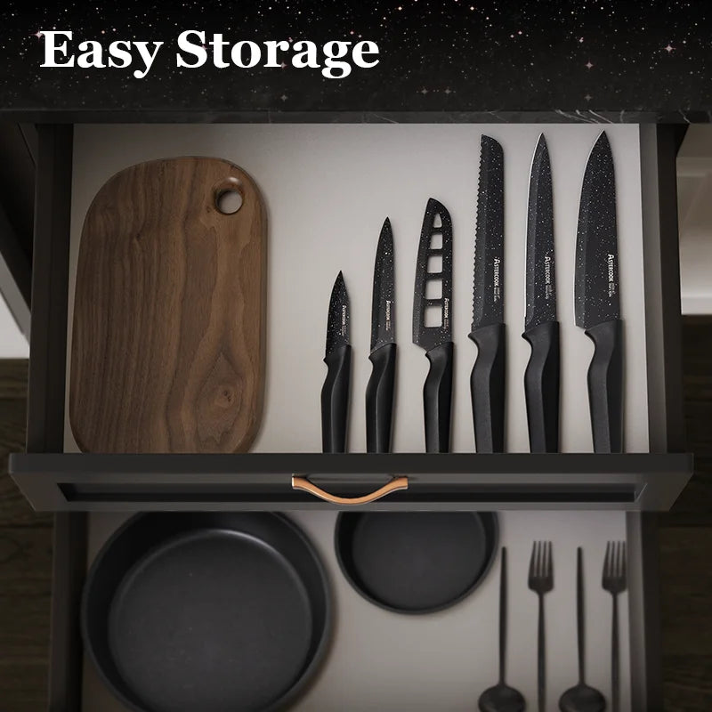 6PCS Stainless Steel Kitchen Knife Set