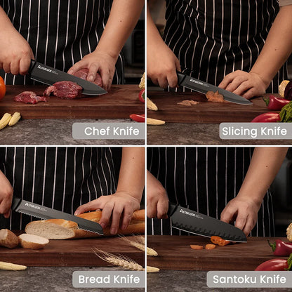 15-Piece Stainless Steel Knife Block Set