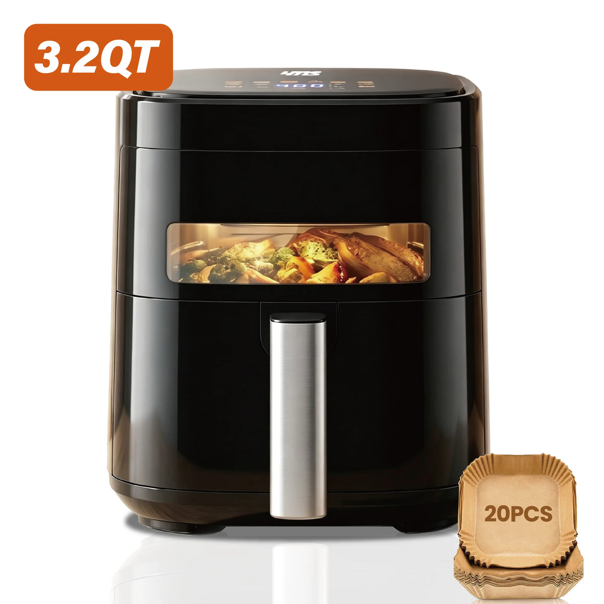 YMS 3.2QT Digital Touchscreen Air Fryer for Apartments & Dorms