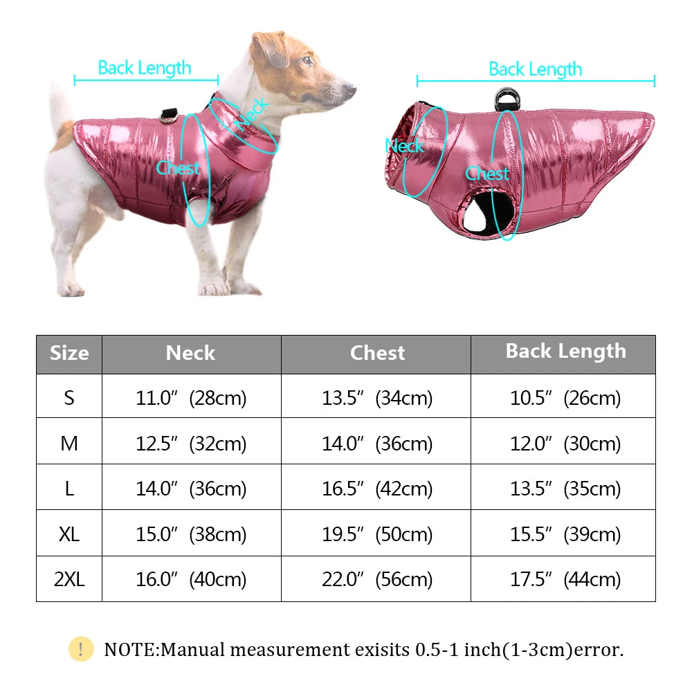 Waterproof Winter Puffer Jacket for Small Dogs