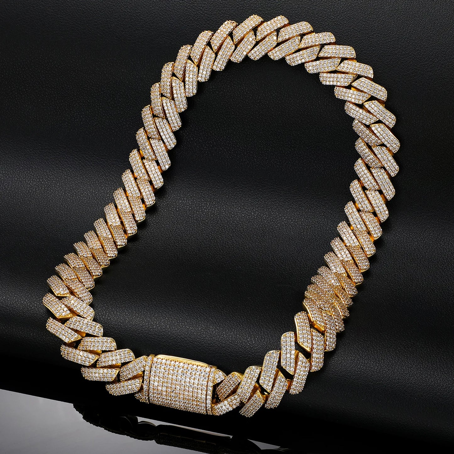 Men's 20mm 3-Row Iced Out Cuban Link Chain | 925 Sterling Silver Hip Hop Jewelry | High Quality AAA+ Cubic Zirconia