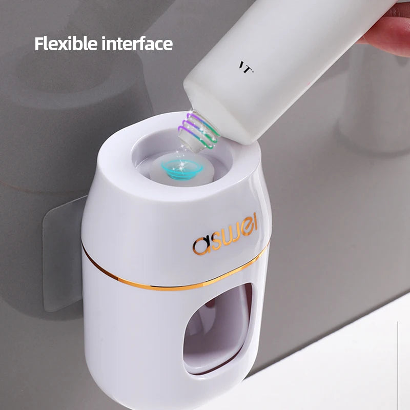 Wall Mounted Automatic Toothpaste Dispenser Set