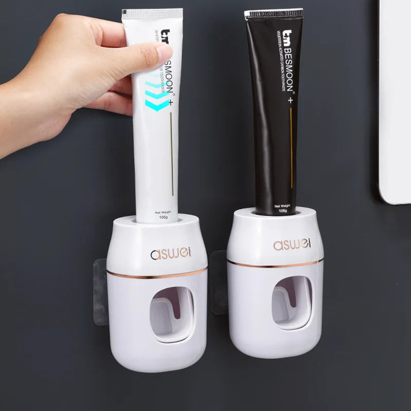 Wall Mounted Automatic Toothpaste Dispenser Set