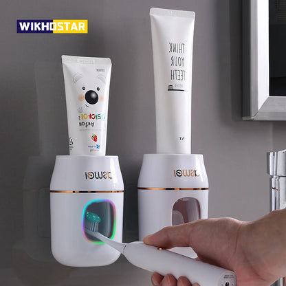 Wall Mounted Automatic Toothpaste Dispenser Set