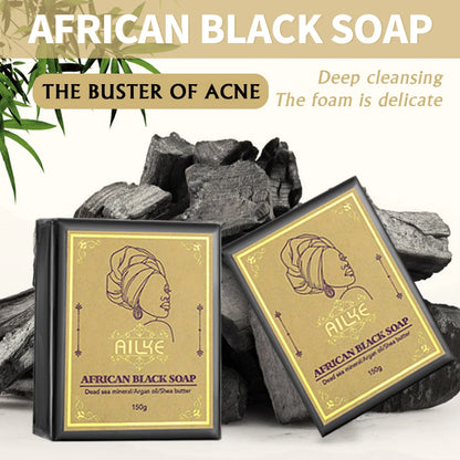 AILKE African Natural Black Soap Bar