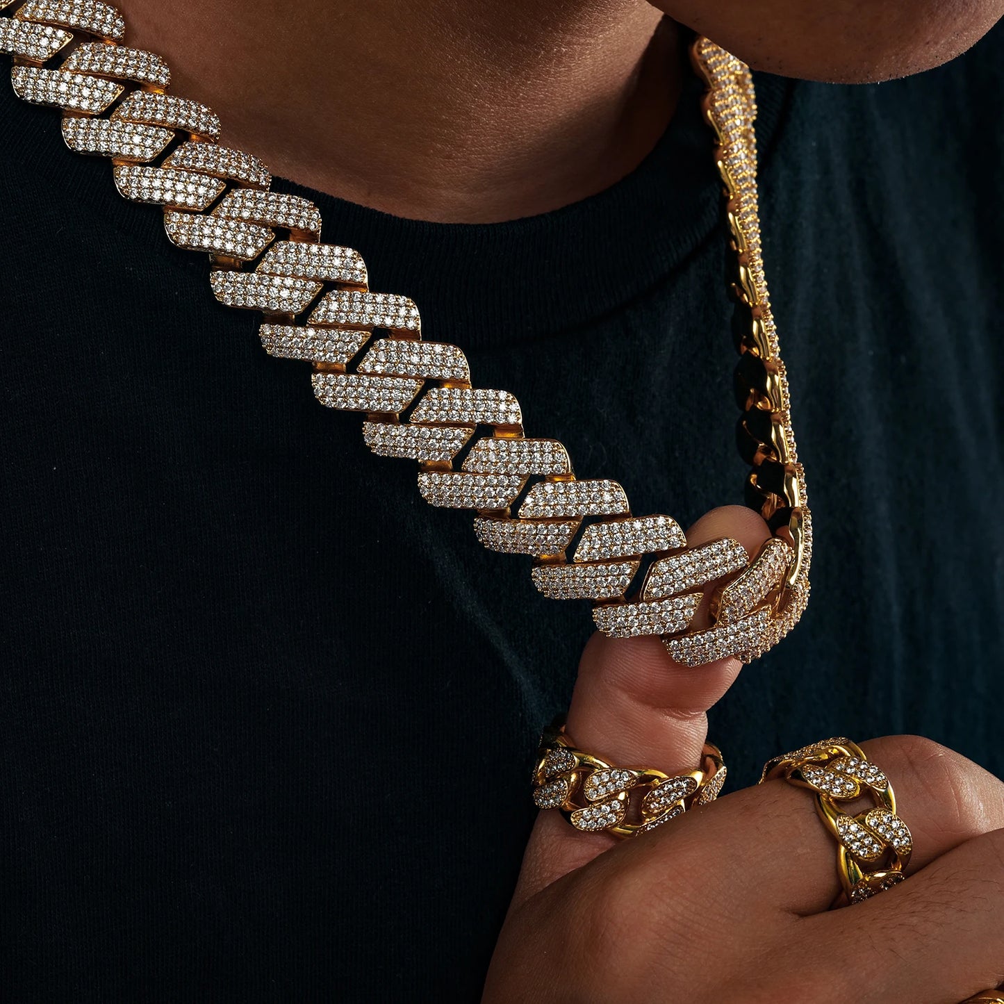 Men's 20mm 3-Row Iced Out Cuban Link Chain | 925 Sterling Silver Hip Hop Jewelry | High Quality AAA+ Cubic Zirconia