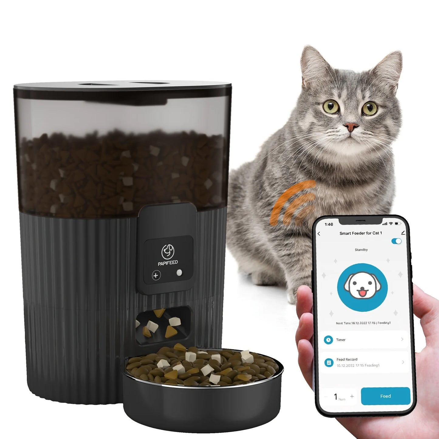 Smart Automatic Cat & Dog Feeder WiFi