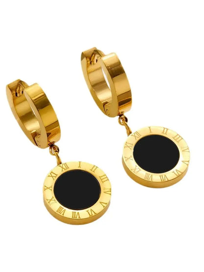 Roman Numeral Stainless Steel Jewelry Set