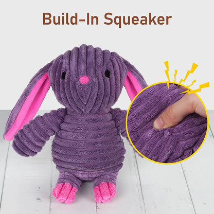 5-Pack Plush Animal Squeaky Dog Toys