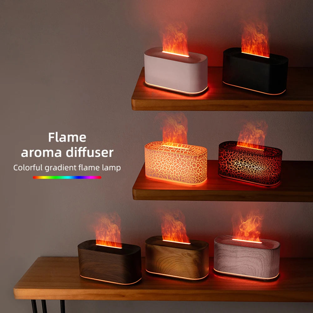 Flame Colorful LED Aroma Essential Oil Diffuse