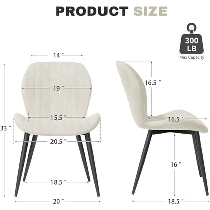 Set of 4 Modern Upholstered Dining Chairs