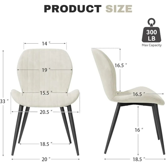 Set of 4 Modern Upholstered Dining Chairs