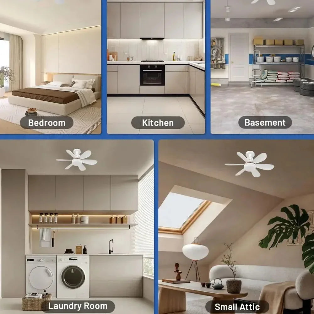 Smart LED Ceiling Fan Light with Remote