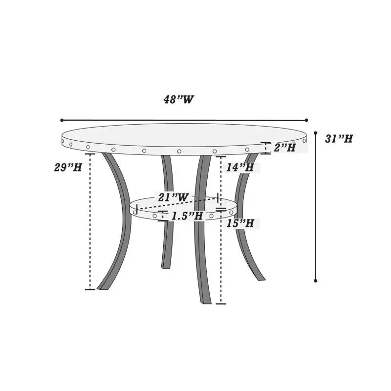 Classic 5-Piece Round Wooden Dining Table Set with 4 Side Chairs