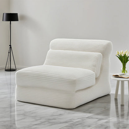 Modern Corduroy Ergonomic Convertible Sleeper Chair