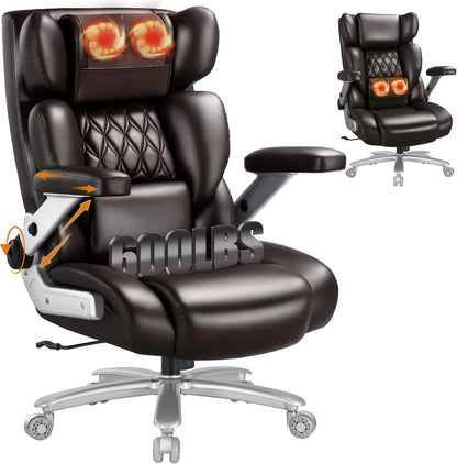 Big Tall 600lb Heated Massage Office Chair