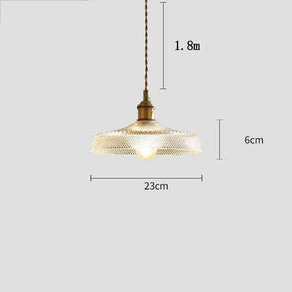 Nordic Retro Glass Flower Pendant Light