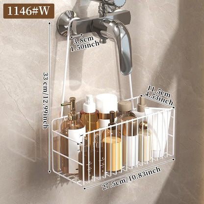 Hanging Showerhead Rack for Shampoo, Soap & Accessories