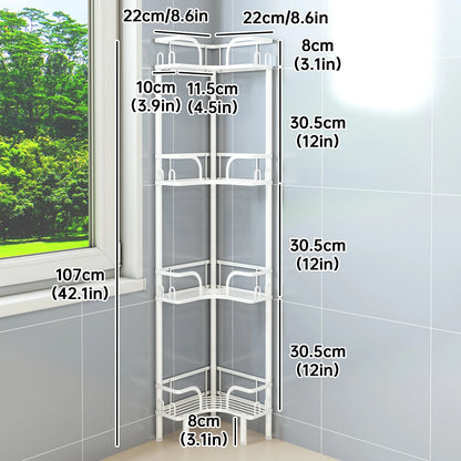 Freestanding Multi-Tier Bathroom Corner Storage Shelf