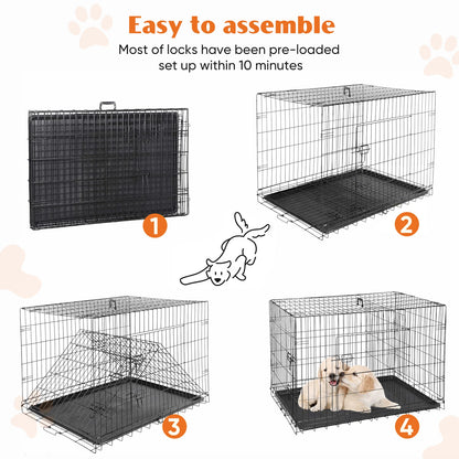 Double Door Extra Large Dog Cage