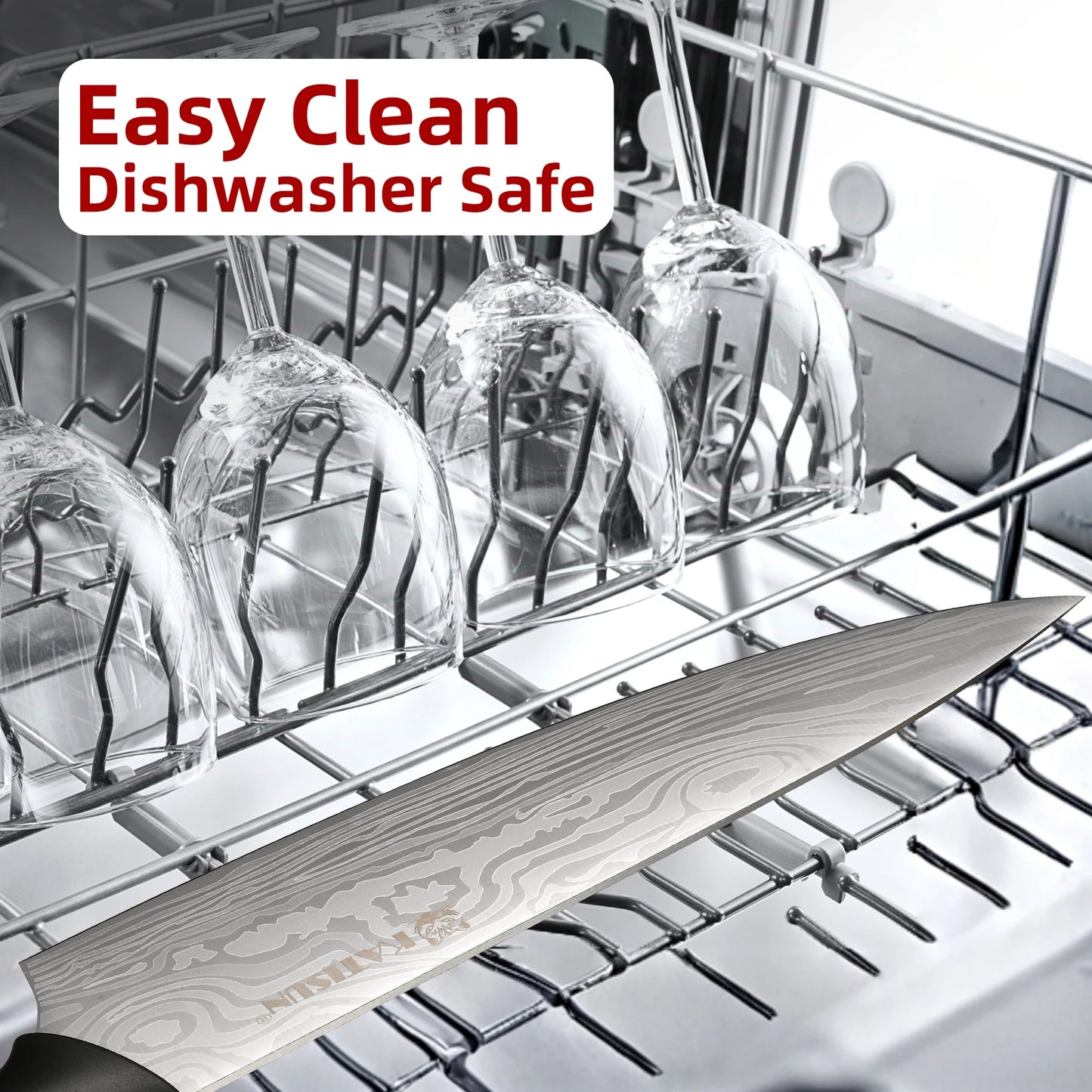 15-Piece Kitchen Knife Block Set w Sharpener