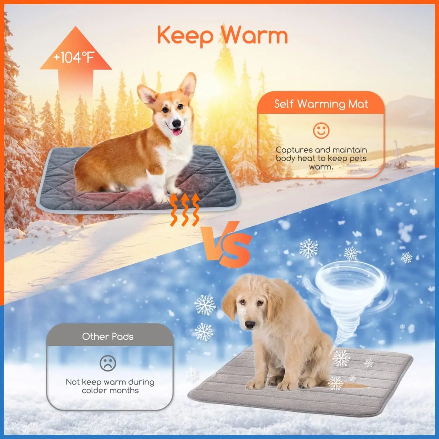 Self-Heating Thermal Pad for Dogs & Cats
