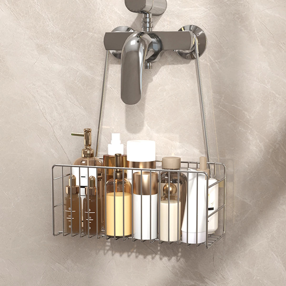Hanging Showerhead Rack for Shampoo, Soap & Accessories