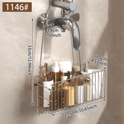 Hanging Showerhead Rack for Shampoo, Soap & Accessories