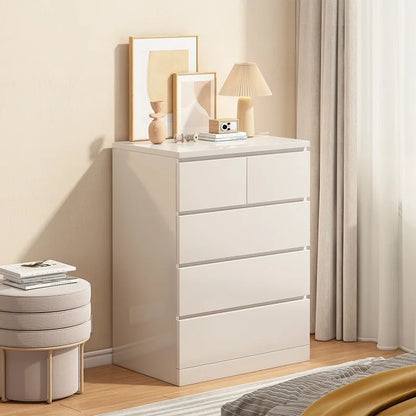 Modern White Vertical Bedroom Storage Chest