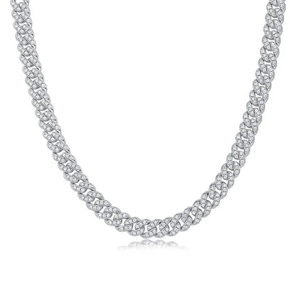 Moissanite Iced Cuban Link Chain Necklace