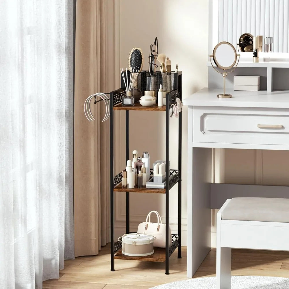 3-Tier Bathroom Shelf Organizer with Dryer Holder