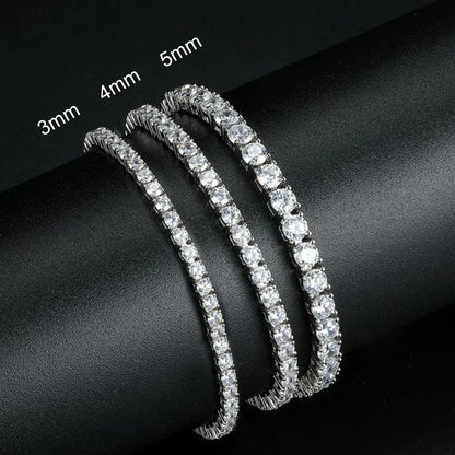 Sweetrain Moissanite Tennis Bracelet: 925 Sterling Silver & 18K Gold Plated