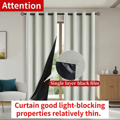 Modern 100% Blackout Solid Window Curtains