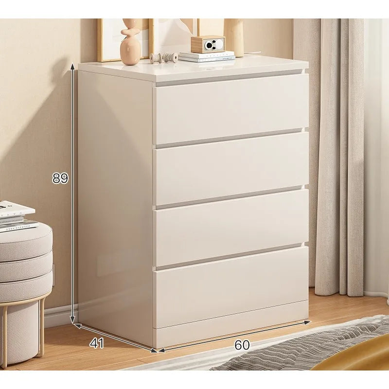 Modern White Vertical Bedroom Storage Chest
