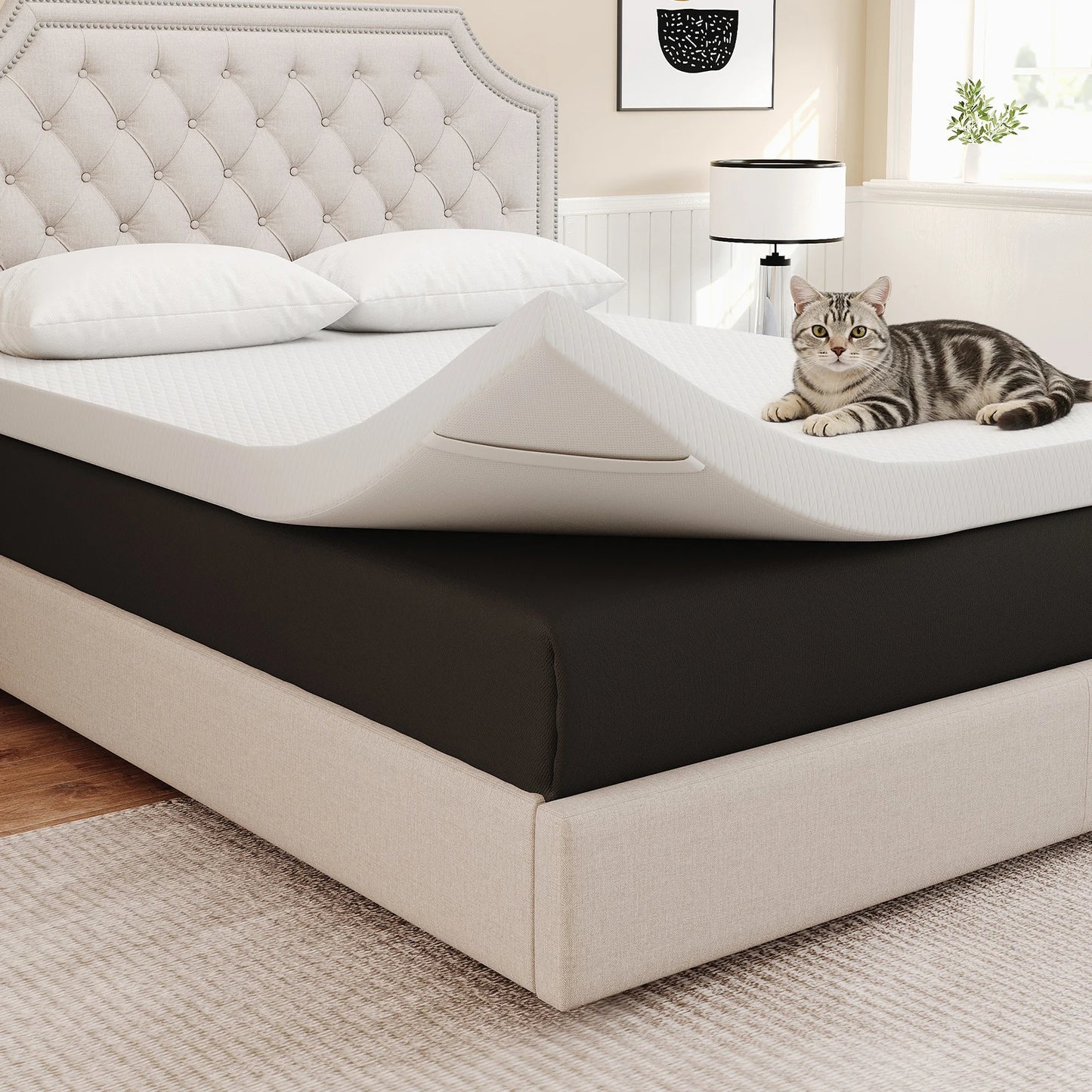 Cooling Gel Memory Foam Mattress Topper