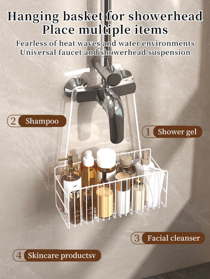 Hanging Showerhead Rack for Shampoo, Soap & Accessories
