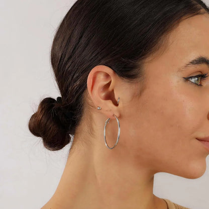 6-Pair Stainless Steel Hoop Earrings Set