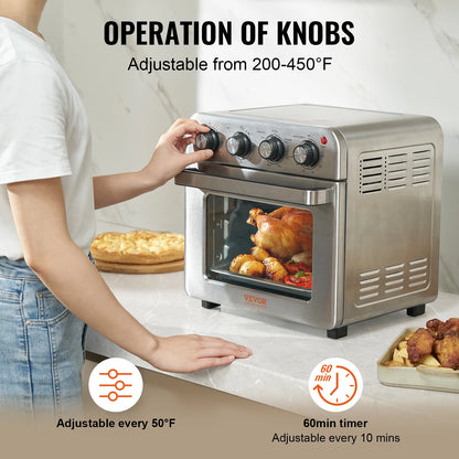 18L Stainless Steel Air Fryer Toaster Oven