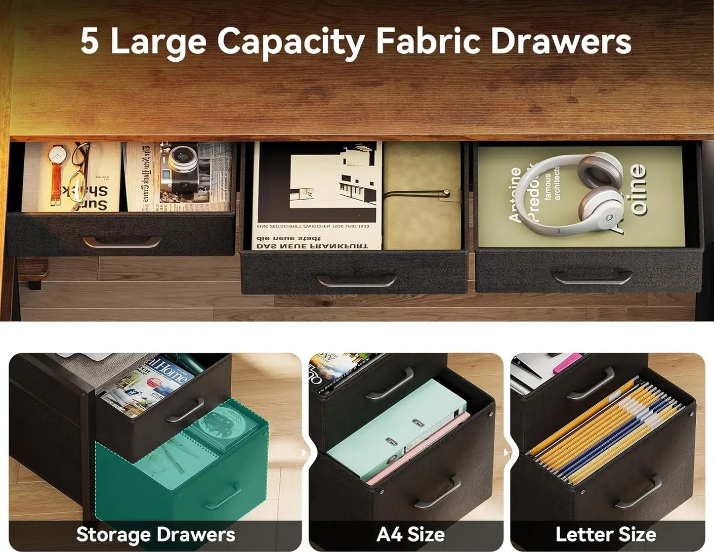 79" L-Shaped Computer Desk Home Office Vintage