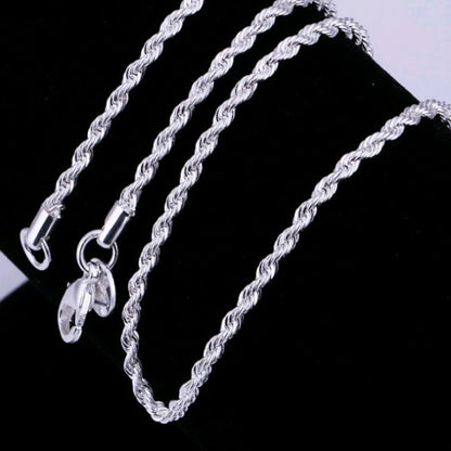 2pcs Silver Plated Necklace Bracelet Set