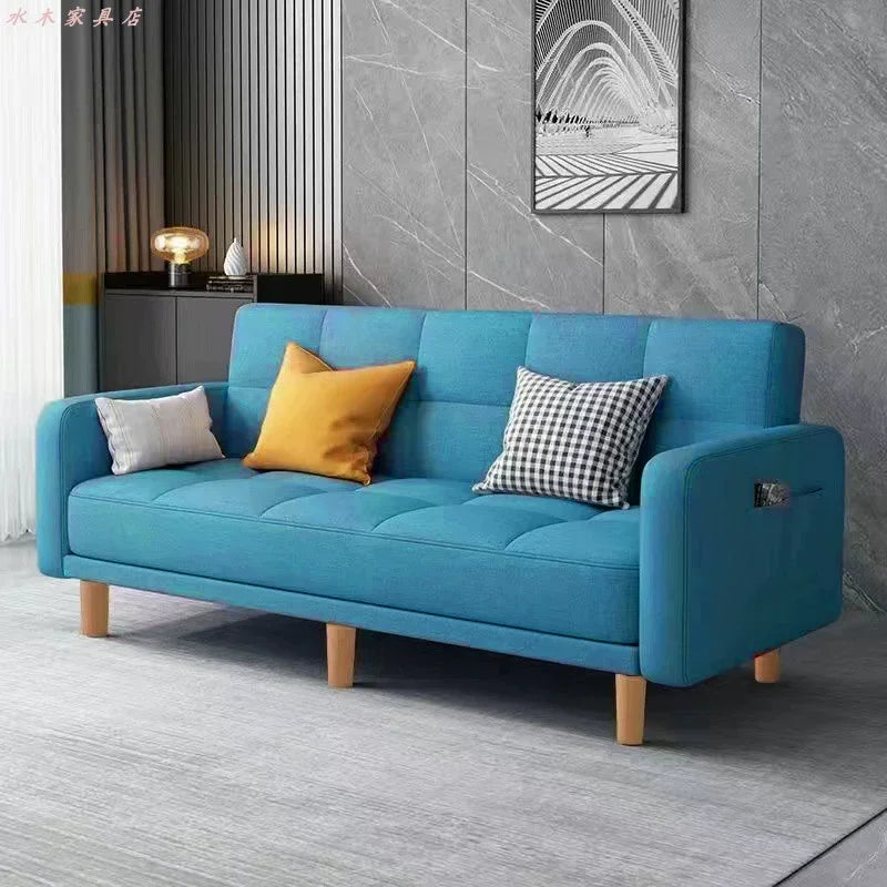 Modern Compact Folding Fabric Sofa Bed