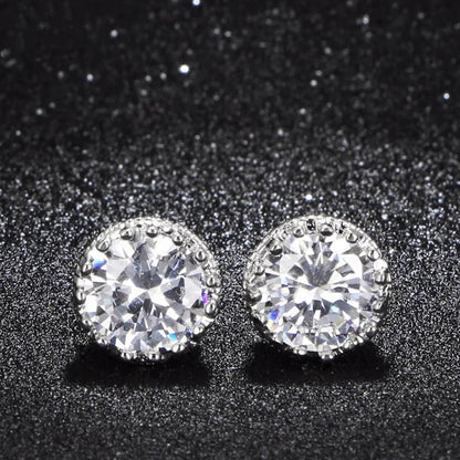 Certified 1ct Moissanite Stud Earrings - 925 Sterling Silver Unisex Fine Jewelry
