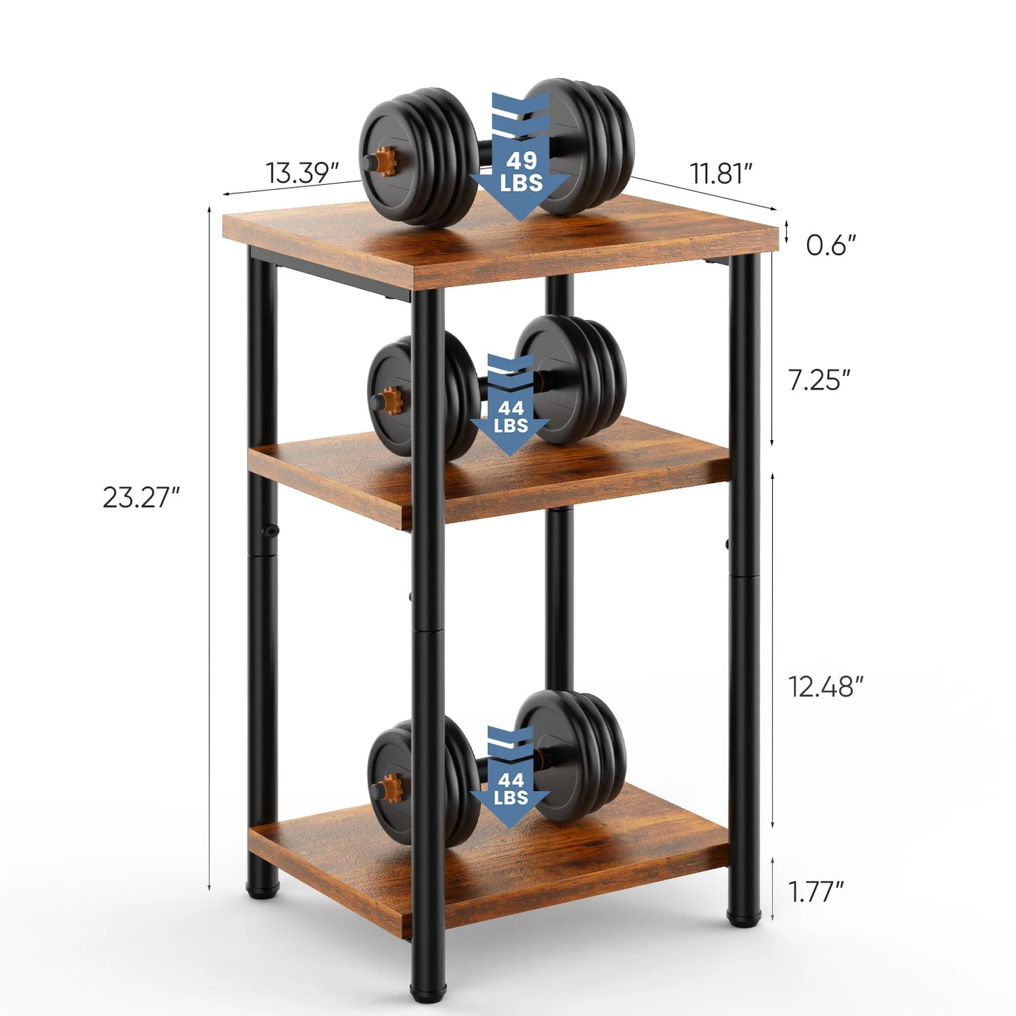 MCQ 3 Tier End Table Set of 2