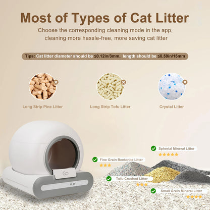 Smart Self-Cleaning 65L Cat Litter Box